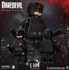 LEGO marvel Daredevil Black Suit + Accessory Custom Minifigure By Jin New