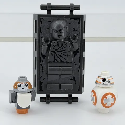 Lego Star Wars Carbonite Han Solo 87561pb01 pearl dark gray sets Porg , BB-8
