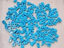 Lego 61252 Medium Azure Qty 132 NEW Plate, Modified 1 x 1 with Open O