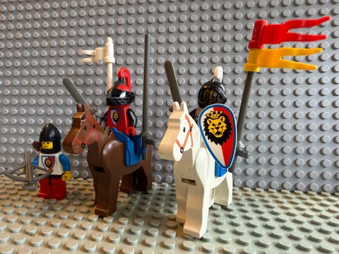 LEGO royal knights on horseback