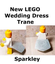 New LEGO Wedding Dress Trane Light Aqua Sparkley Sparkles GORGEOUS Rare Skirt