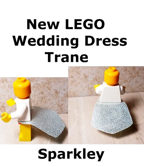 New LEGO Wedding Dress Trane Light Aqua Sparkley Sparkles GORGEOUS Rare Skirt