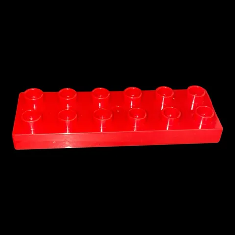 red Duplo part - 2X6 plate-combined shipping (RED21)