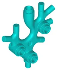 13X LEGO Plant Leaf Thallus Alga Coral Dark Turquoise 49577 13PZ