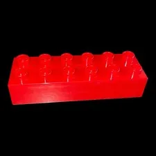 red Duplo 2X6 brick- combined shipping (RED23)