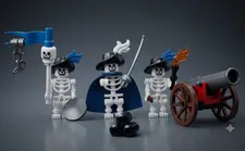 LEGO Lot 3 Skeletons Musketeer Cannon Empire Guard Castle Fantasy Minifigure