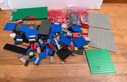 Lot of Legos 2 Lbs Basic Bricks and Base Plates Multiple Colors No Figures
