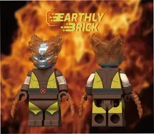 LEGO Marvel Comics Earthly Brick Custom Ghost Rider Wolverine Pad Minifigure NEW