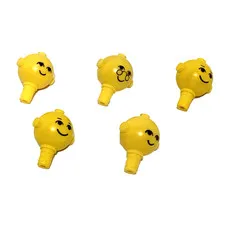 5 Vintage LEGO Homemaker Yellow Figure Heads Maxifigures People 1970s-80s