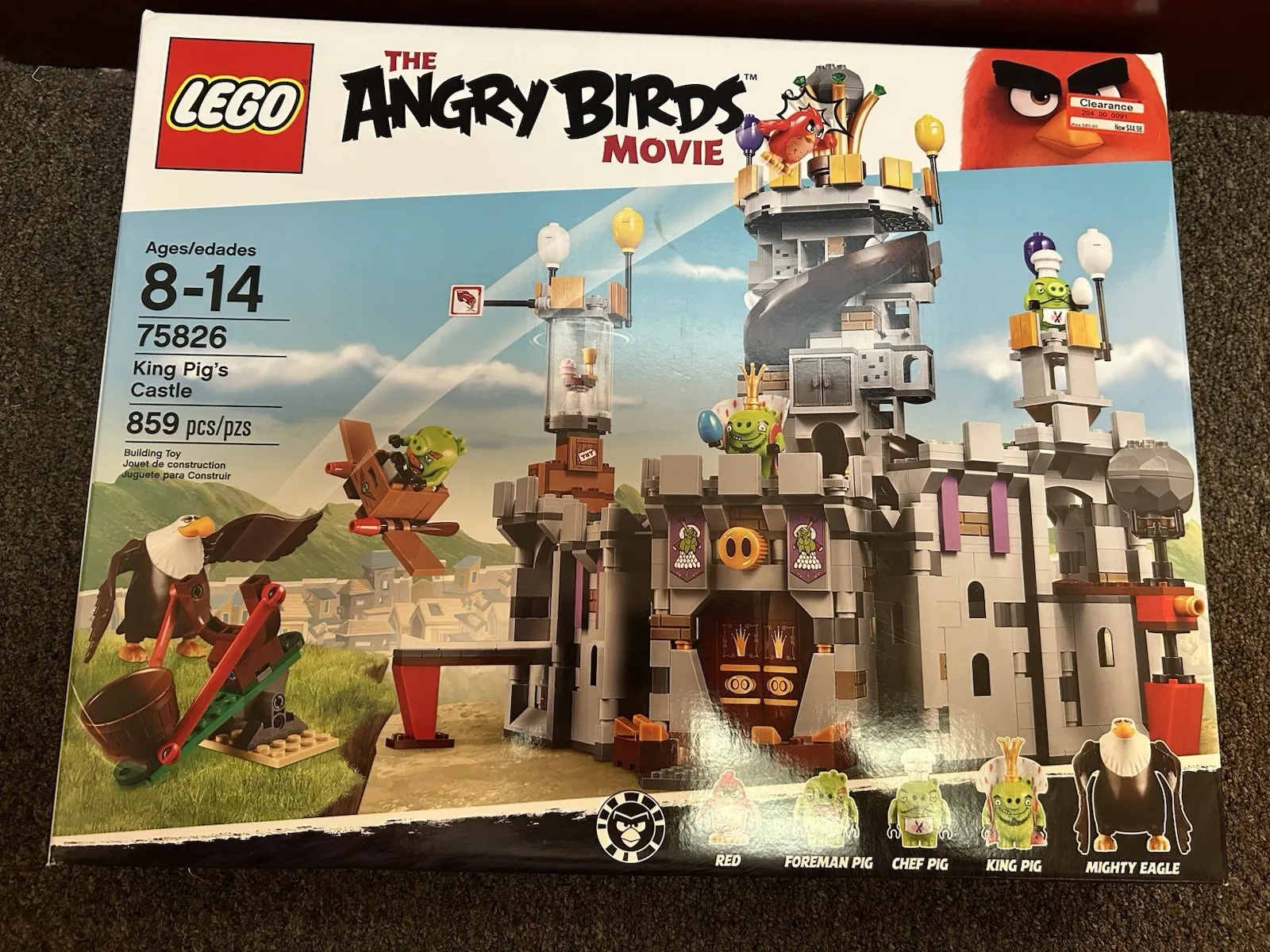 LEGO 75826 The Angry Birds Movie  ~ KING PIG'S CASTLE ~ New  Sealed Retired RED