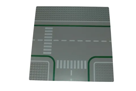 Lego® Street Base Plate Pad 32x32 T Crossing with Footway GREY