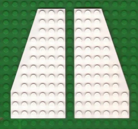 Lego 30355 30356 Wedge Plate 12x6 Left and Right White