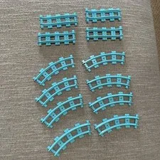 LEGO Train Track Curved From Amusement Park Roller Coaster 41130 Lot Of 12