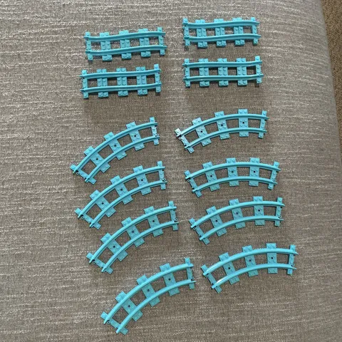 LEGO Train Track Curved From Amusement Park Roller Coaster 41130 Lot Of 12