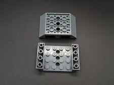 LEGO - 2x - Modified Brick - Slope - 45 6x4 Double - Dark Grey - 60219