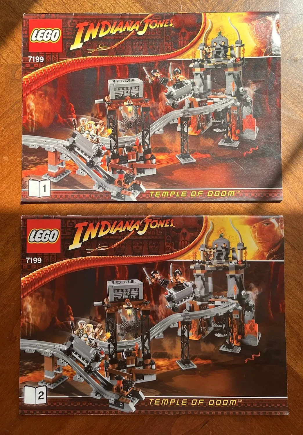 Original LEGO 7199 Temple of Doom Instruction Manuals Books 1 & 2