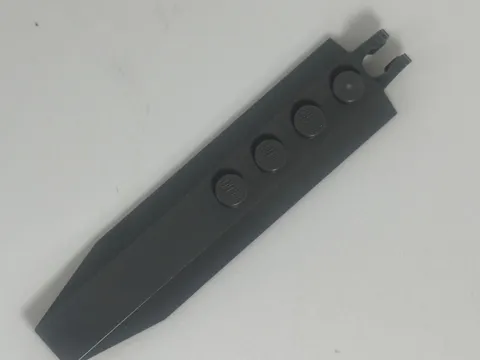 LEGO-GRAY-Hinge Plate 1 x 8 with Angled Side Extensions 30407