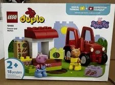 LEGO DUPLO Peppa Pig Tractor and Market 10468 Complete Set 18 pcs Age 2+