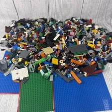LEGO bulk LOT 10 LBS with 3 - 10”x10” Flat pcs - Clean - Good Condition - Lot #4