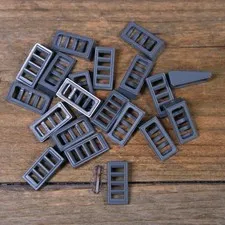 LEGO 61409 Dark Bluish Gray Slope 18 2 x 1 x 2/3 with Grille Qty 20