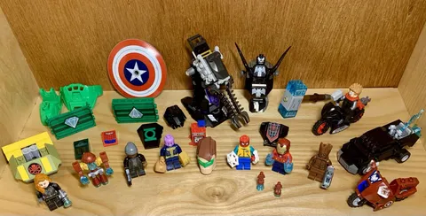 Lego Super Heroes Minifigures Parts Lot Iron Man Spider-man Thor Thanos Avengers