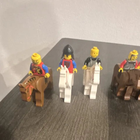 LEGO Knights Minifigure Lot w/ Horses - Medieval Knight & Horse Figures