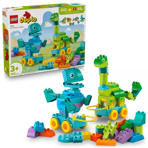 LEGO DUPLO 3w1 dinozaury na kółkach 10451 LEGO