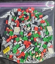 LEGO Bulk Lot 1 lb+ 500+ Pcs Mixed Bricks Plates Slopes Red Green Gray MOC New