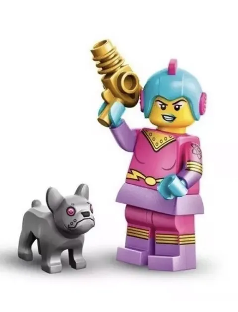 LEGO 7046 Series 26 MINI FIGURE Retro Space Heroine col26-4 Robot Pug Dog 2024
