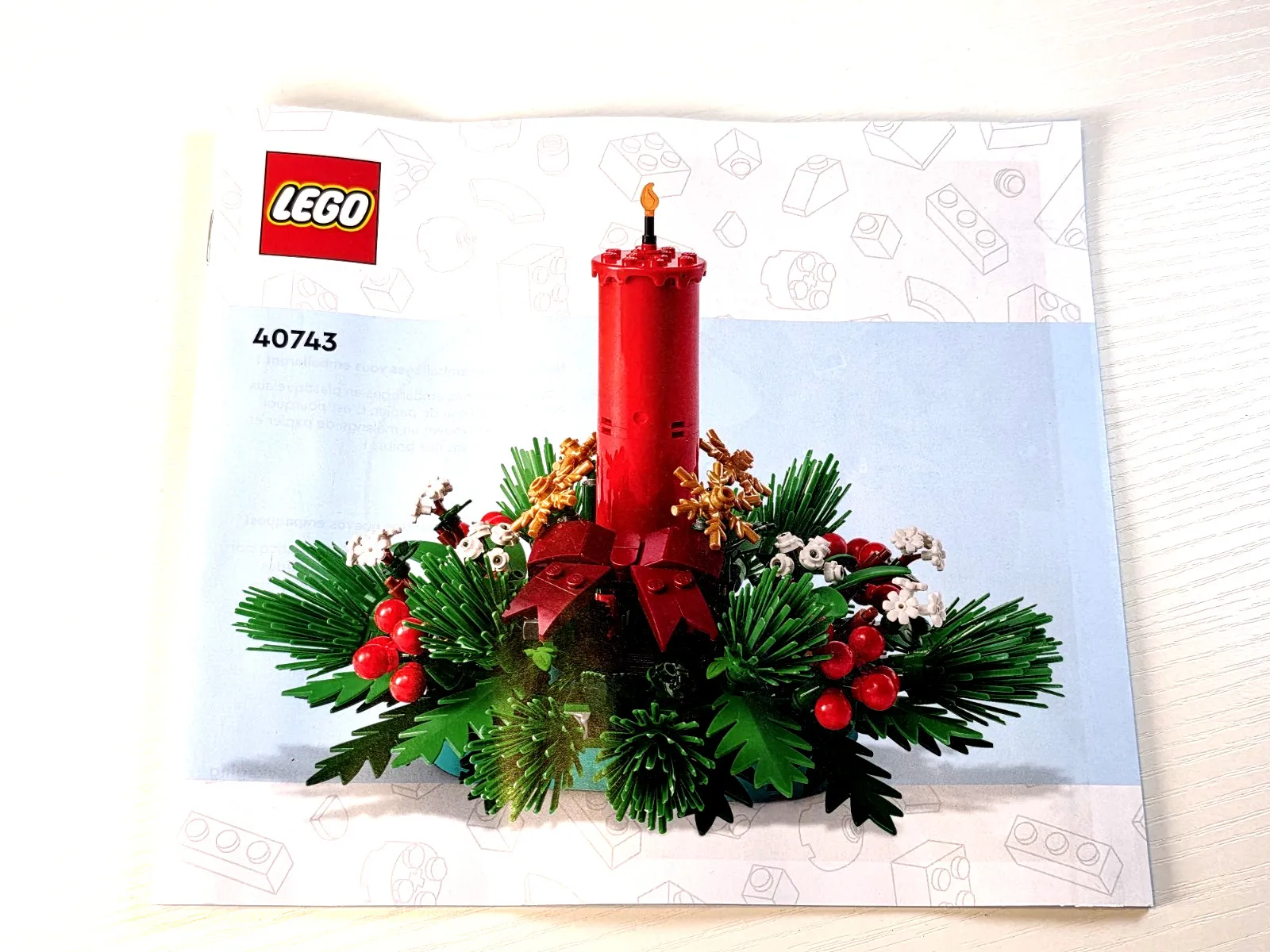 LEGO Seasonal 40743 Christmas Table Decoration BOOK ONLY ✨Ships Carefully & Flat
