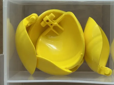 LEGO Parts - Yellow Large Figure Armor, Round, Smooth - No 1686 - QTY 5