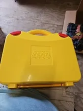Lego Carrying Case Storage Organizer Container Yellow With Dividers  + 160 Pc
