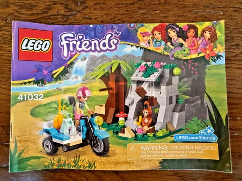 Lego Friends 41032 First Aid Jungle Bike 156 Piece Building Toy Girls *No Box