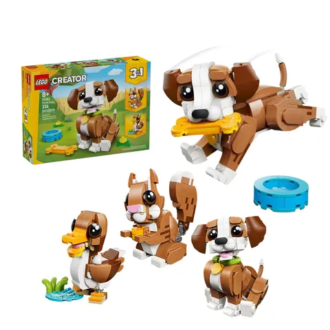 LEGO Creator 3in1 Playful Puppy 31382 Building Set 336pcs Dog Squirrel Duck