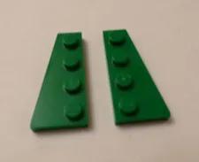 Lego x1 Set Green L/R 2x4 Wedge  Plates, 41769, 41770 (028-228)