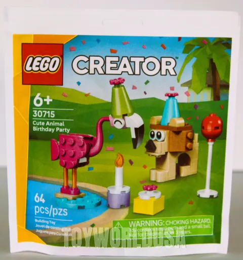 Lego #30715 CREATOR Cute Animal Birthday Party Building Toy Set Polybag