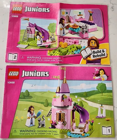 LEGO Juniors 10668 Princess Play Castle Booklets INSTRUCTIONAL Manuals ONLY 2