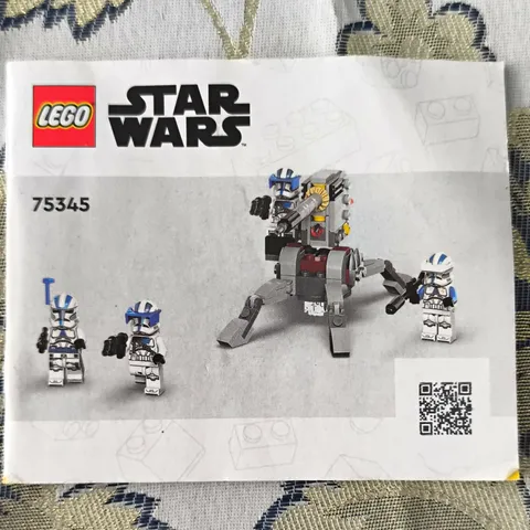 LEGO instructions Star Wars 75345 501st Clone Troopers booklet DE/EN/FR 2023