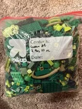 LEGO Green Plastic Bricks & Pieces Bulk Lot Parts Mixed Pieces 3 lbs
