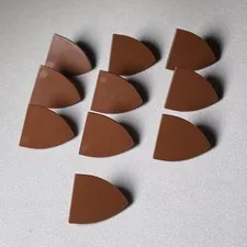 LEGO Blank Shields Reddish Brown Castle Minifigure Accessories Parts Lot x10