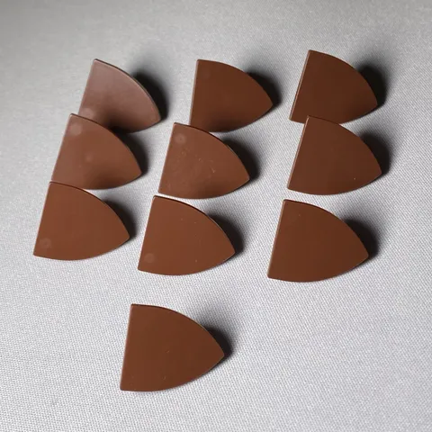 LEGO Blank Shields Reddish Brown Castle Minifigure Accessories Parts Lot x10