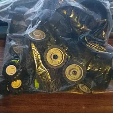 LEGO Wheels & Tires Lot w/ Rims, Black/Gray/Lime Vehicle Parts, Polybag 33 Total
