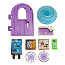 LEGO Elves Lot 9 Pc Purple Door Blue Portal Decorated Tiles Forest Elements