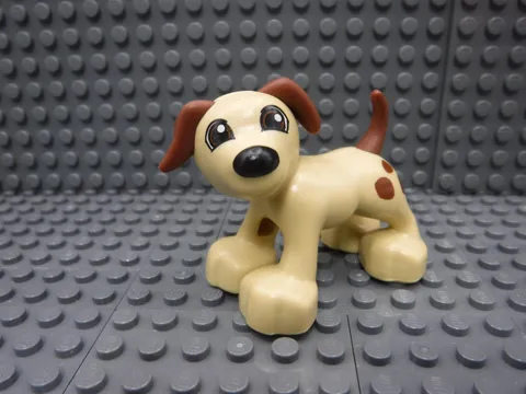 1x Lego Duplo Animal Dog Beige Dots Light Brown Zoo Farm 4499467 1396pb01