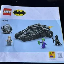LEGO BATMAN TUMBLER BATMOBILE #76303, INSTRUCTION MANUAL ONLY PRINTED 2025. (j)