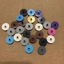 Lot Of 24 LEGO Parts 18674 Tile, Round 2x2 with Open Stud