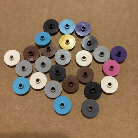 Lot Of 24 LEGO Parts 18674 Tile, Round 2x2 with Open Stud