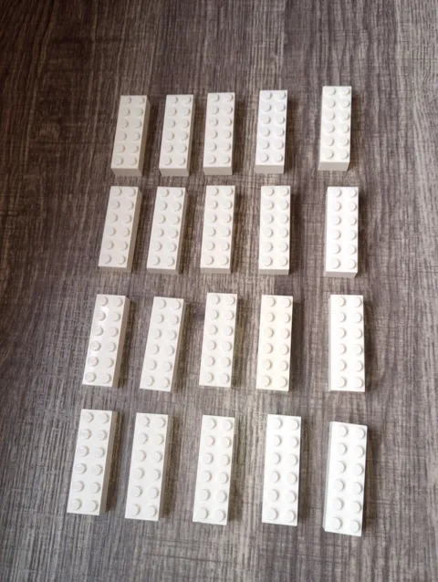 20 pieces White Genuine Lego 2 x 6 Plates Part 2456 WYSIWYG IRL u get 20 pieces