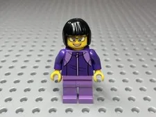 LEGO Minifigure Lavender Zipper Tracksuit Torso: 973pb3546c01 Head: 3626pb1567