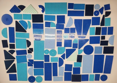 LEGO Lot  Baseplates Mix Bulk Lot Plates Base City Friends Water Blue Azure